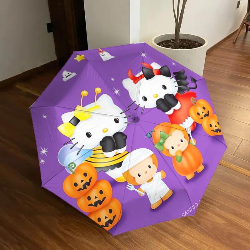 1pc Hello Kitty Halloween Costumes Umbrella with Plastic Handle,Suitable for All Seasons Home Travel Outdoor UmbrellaSanlio584