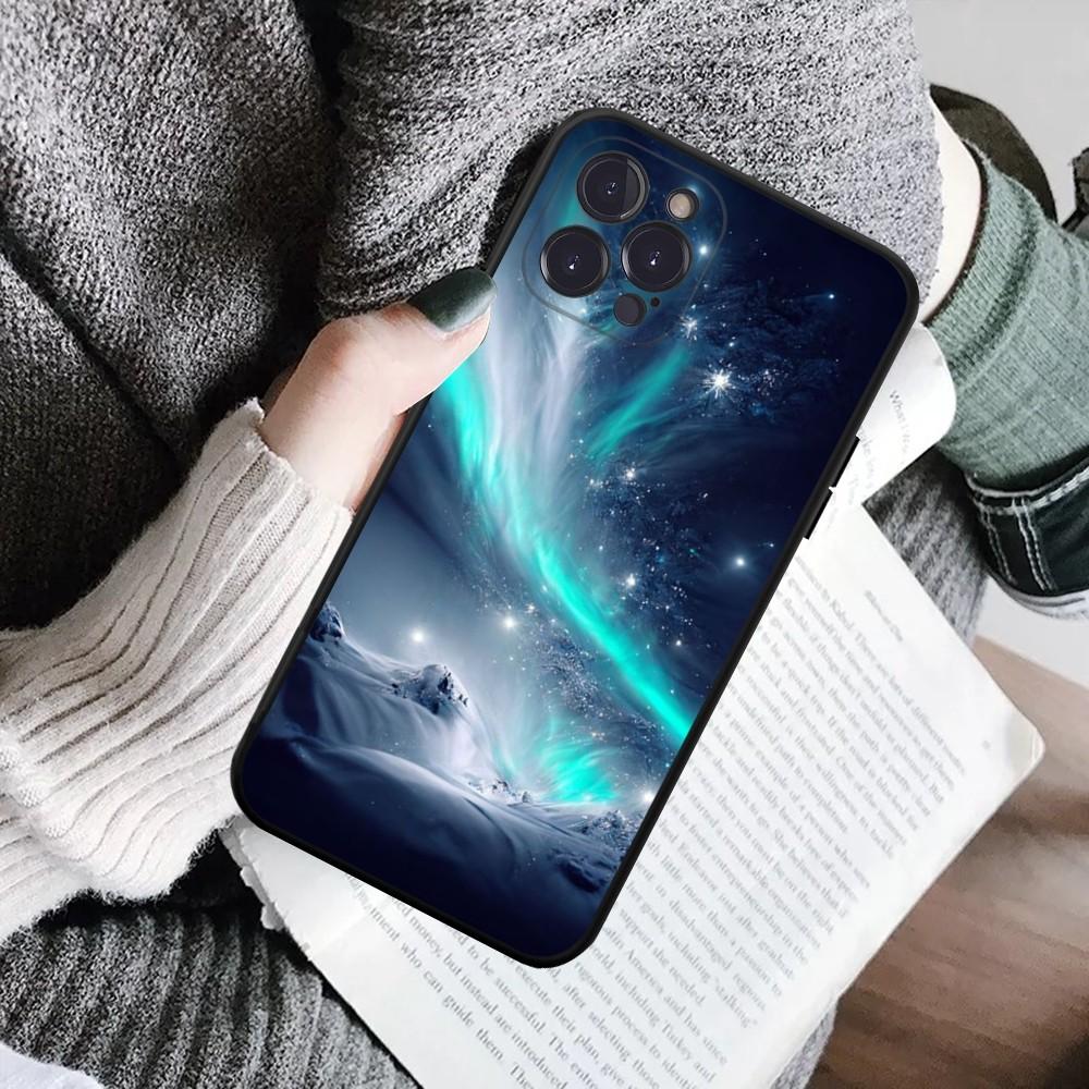 Beautiful Northern Lights Phone Case For IPhone 16 15 8 7 6 6S Plus X SE XR XS 14 11 12 13 Mini Pro Max Mobile Case
