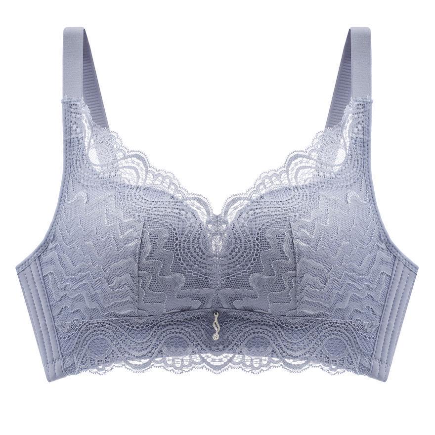 

Кружевной бесшовный бюстгальтер пуш-ап - Дышащий, удобный, без косточек для женщин 38/85AB (Thin Top, Thick Bottom) синий