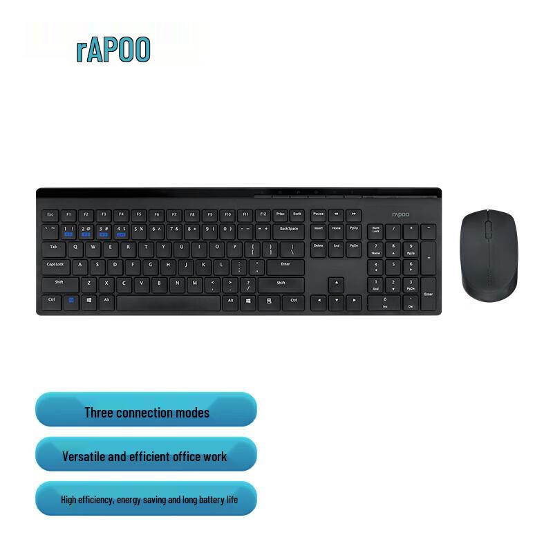 Rapoo Multi-mode Wireless Keyboard and Mouse Combo