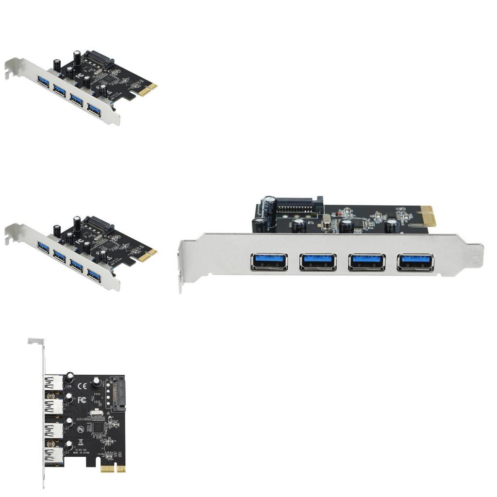 Pcie Usb30 Expansion Card With Four Ports For Desktop Computer Data Transfer