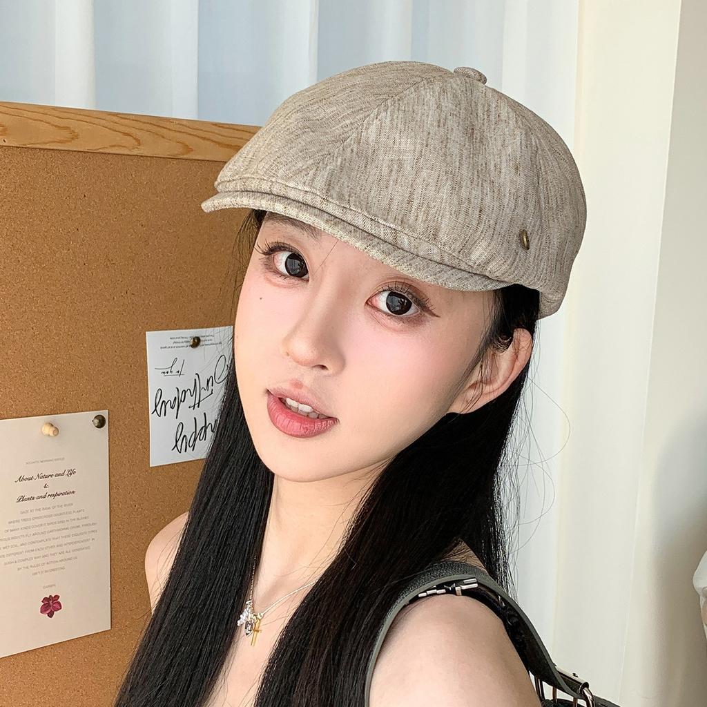 British Style Retro Forward Hat, Women'S High Sense Of Fashion Temperament, Anti-Wearing Beret, Literary Newsboy Painter Hat