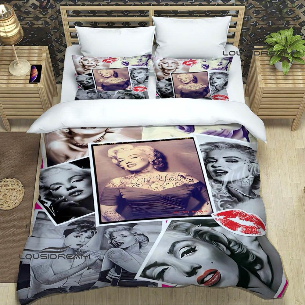 Three-Piece Marilyn Monroe Digital Printing Kit Bedding Home Textiles
