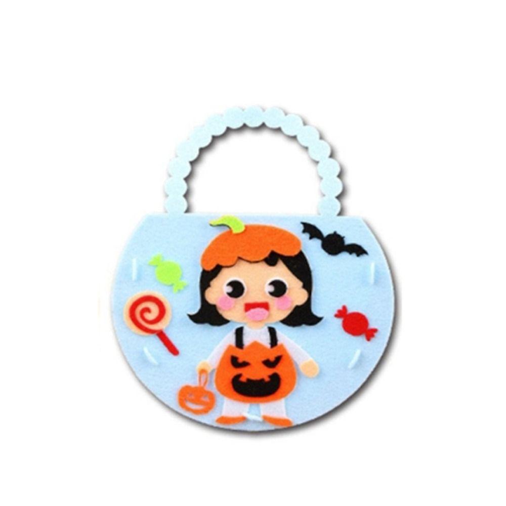 Handmade Materials Halloween Candy Bag Crafts Gift Basket Trick or Treat Felt Bag  Kids