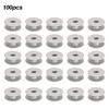 100PCs 40264A Flat Metal Bobbins Aluminum Embroidery Machine Bobbins  Machine Maintenance