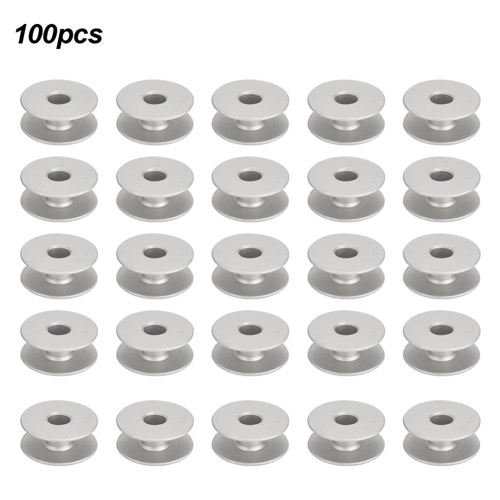 100PCs 40264A Flat Metal Bobbins Aluminum Embroidery Machine Bobbins  Machine Maintenance