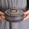 Anti-retro rock mud smoke tank with lid Cigarette butt slag tank ceramic tea table jar stoneware ashtray storage