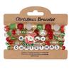 Christmas Charm Bracelet with Snowman, Tree, Santa, and Deer Pendants