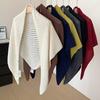 New Soft Knitted Triangular Scarf Windproof Coldproof Shawl Multi-functional Knitted Fake Collar Gift