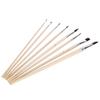 8Pcs Nylon Brush Set Flat Tip Watercolor Gouache Oil Acrylic Painting Tool Artist Brushes