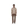 Stone Island Solid Color Logo Crew Neck Short Sleeve T-Shirt Men tops Brown 801521957-V0192