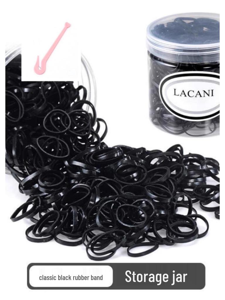 Children's Soft Hair Ties: Damage-Free Black and Colorful Rubber Bands for Girls and Babies