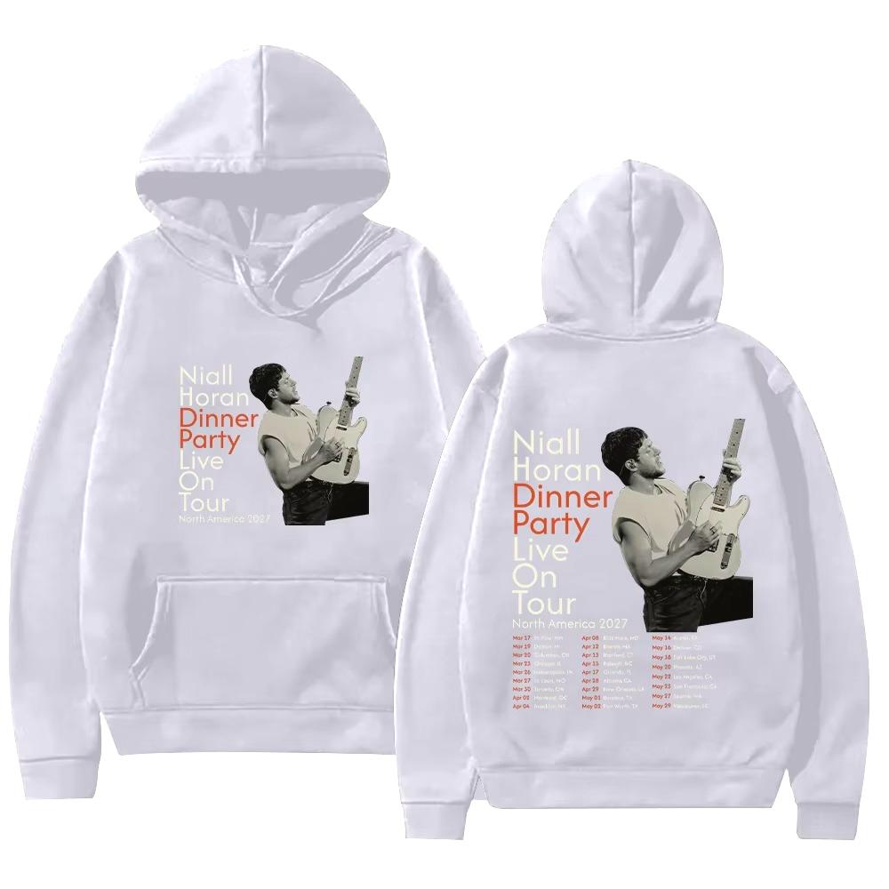 Niall Horan Dinner Party Live Tour North America 2027 Hoodie Y2k High Street Sweatshirt Clothes Soft Cotton Sweatshirt Loose Cozy and Versatile
