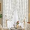 Beige Sheer Curtain Tulle Doorway Drape Romantic French Lace Curtains  Living Room
