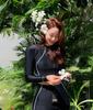 2019 Korean Style Women's Two-Piece Long Sleeve Swimsuit with Sun Protection