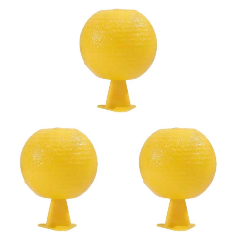 1-5Pcs Fly Trap Ball Fruit Fly Catcher Mosquito Collector Insect Trap Yellow Sticky Bug Traps Non-Toxic Glue Stick Pest Control