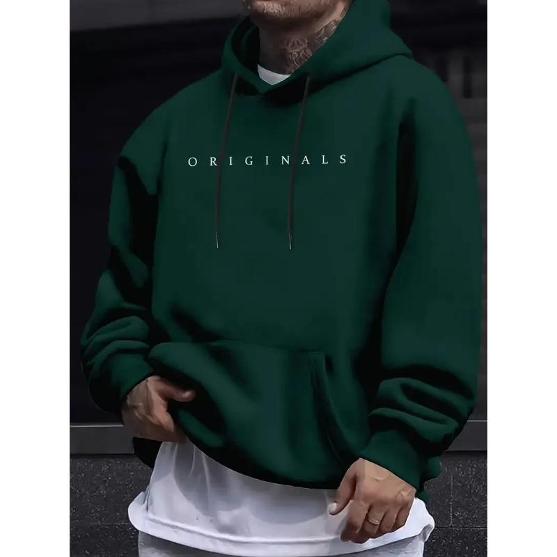 Das neue Herren-Kapuzensweatshirt für Frühling und Herbst 2026 ist lässig, modisch und weich mit Buchstabenmuster-Aufdruck.
