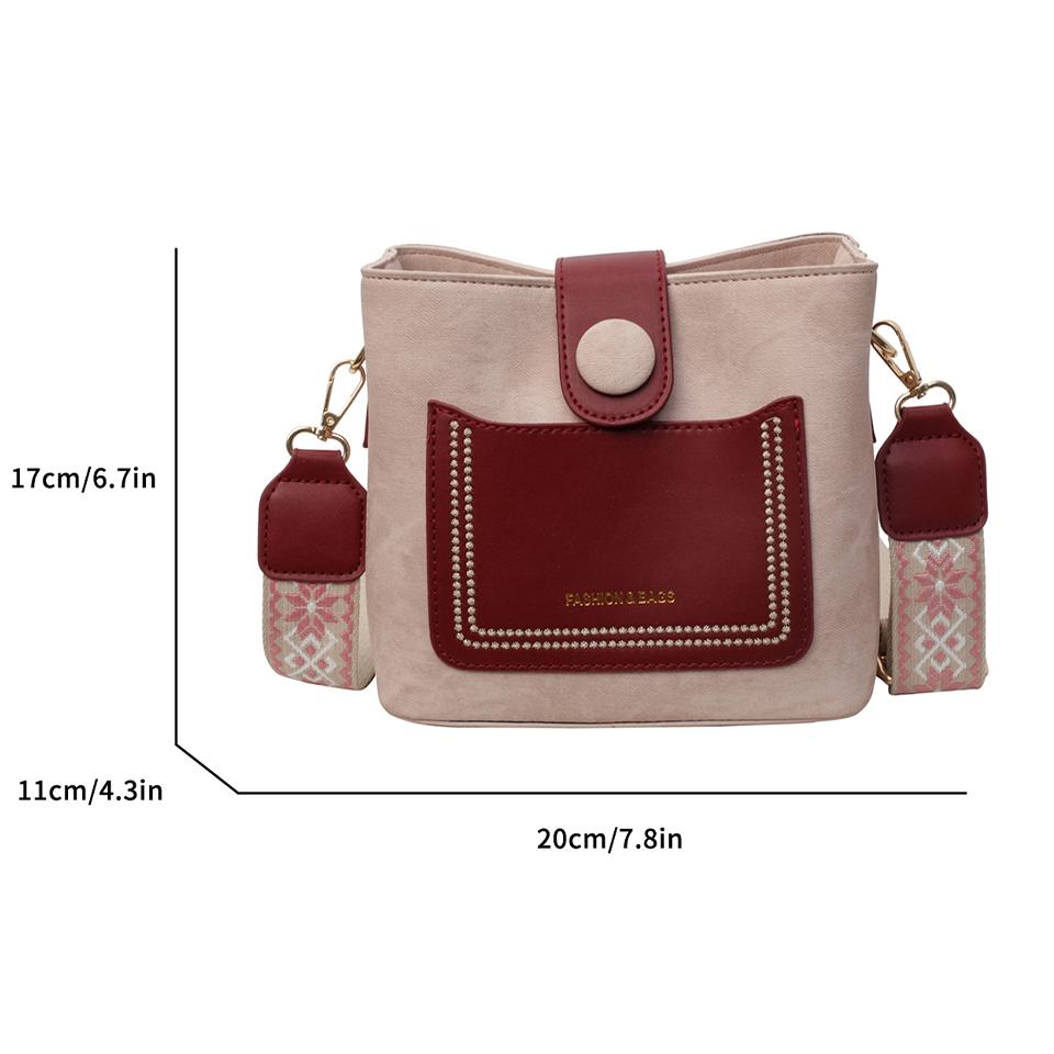 Сумка через плечо из искусственной кожи с контрастным рисунком — фото 8