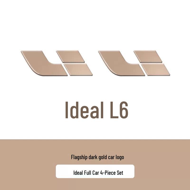 Premium Dunkelgold Auto Logo Abdeckung Aufkleber - Ideal für L6, L7, L8, L9 Modelle: Exklusives Flaggschiff-Upgrade in Dekor und Accessoires