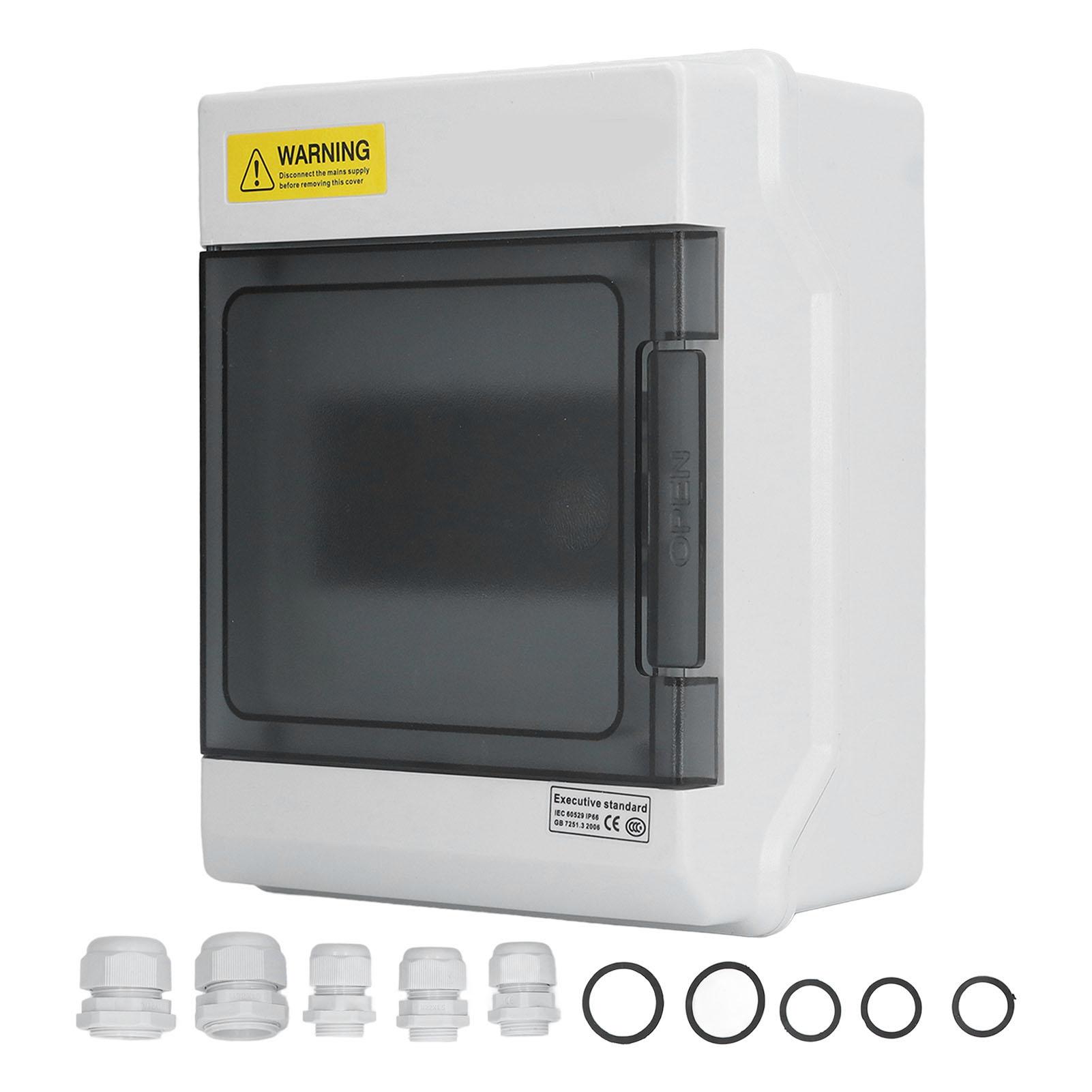 

IP66 Водонепроникна розподільна коробка 6-канальна DIN-рейка Електронний розподільний корпус із прозорою кришкою