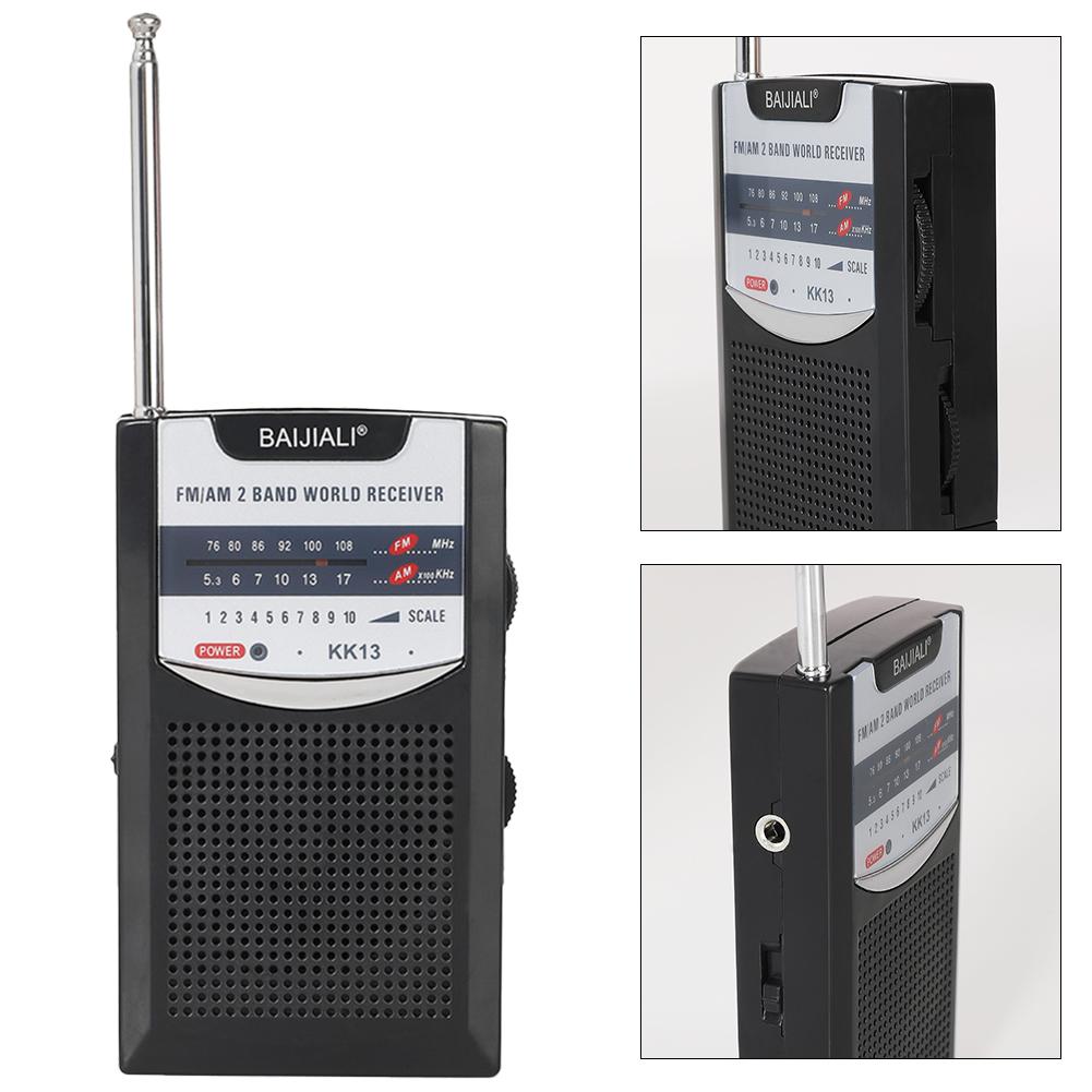 Outdoor Radio Battery Operated Stereo Radio Telescopic Antenna Retro World Receiver AM/FM Pocket Radio for Outdoor Emergency Use