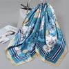 Small silk scarf women's large square scarf yarn scarf spring, autumn and winter matching shirt middle-aged mother square 91 × 91 thin scarf
