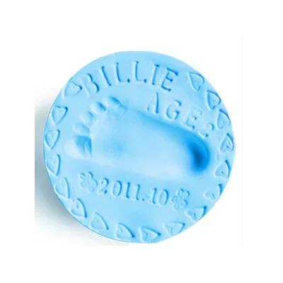

New Baby Hand Footprint Makers Handprint Fingerprint Inkpad Casting DIY Clay Toys Care Air Drying for Kids Newborn Souvenir синий