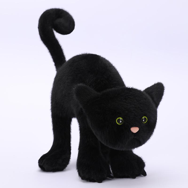 Halloween Ghost Cat Plush Toy With Short Pile Fur For Holiday Decor And Gift Giving
