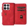 For Xiaomi 14T Pro Zipper Wallet Case with 15 Card Slots and Strap Leather Phone Cover
