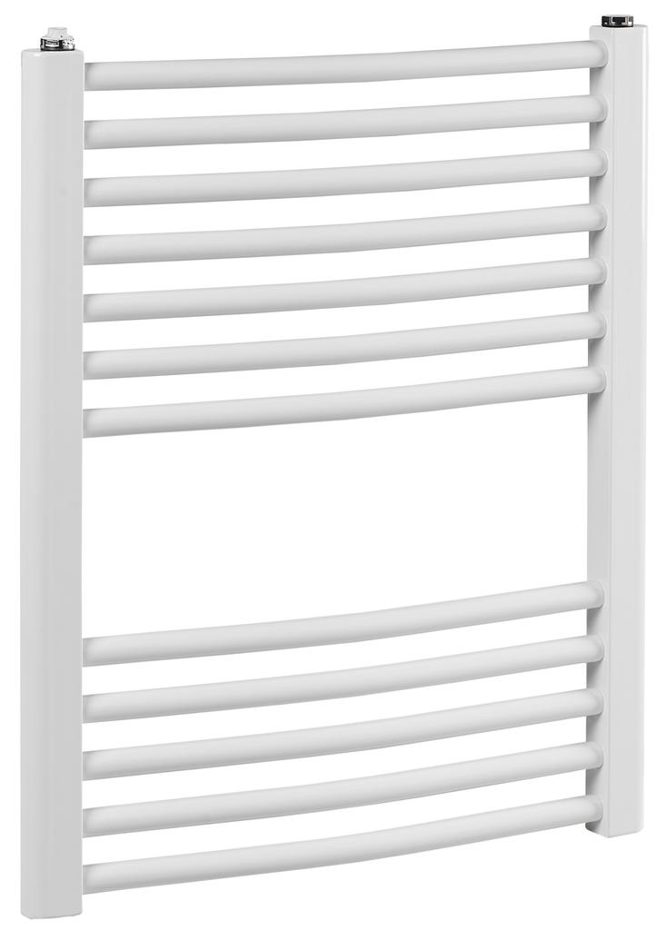 Grzejnik łazienkowy basic g 628×500 mm biały, z podłączeniem zdc moc 286 w