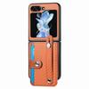 Wallet Case With Card Holder & Wrist Strap for Samsung Galaxy Z Flip 6 5 4 3 2 Flip6 Flip5 Flip4 Flip3 Flip2 5G PU Leather Cover