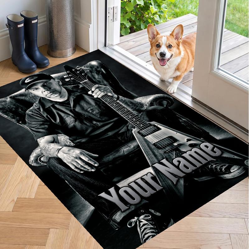 Custom Name Böhse Onkelz Crystal Velvet Floor Rug Personalized Text Soft Carpet Home Decor