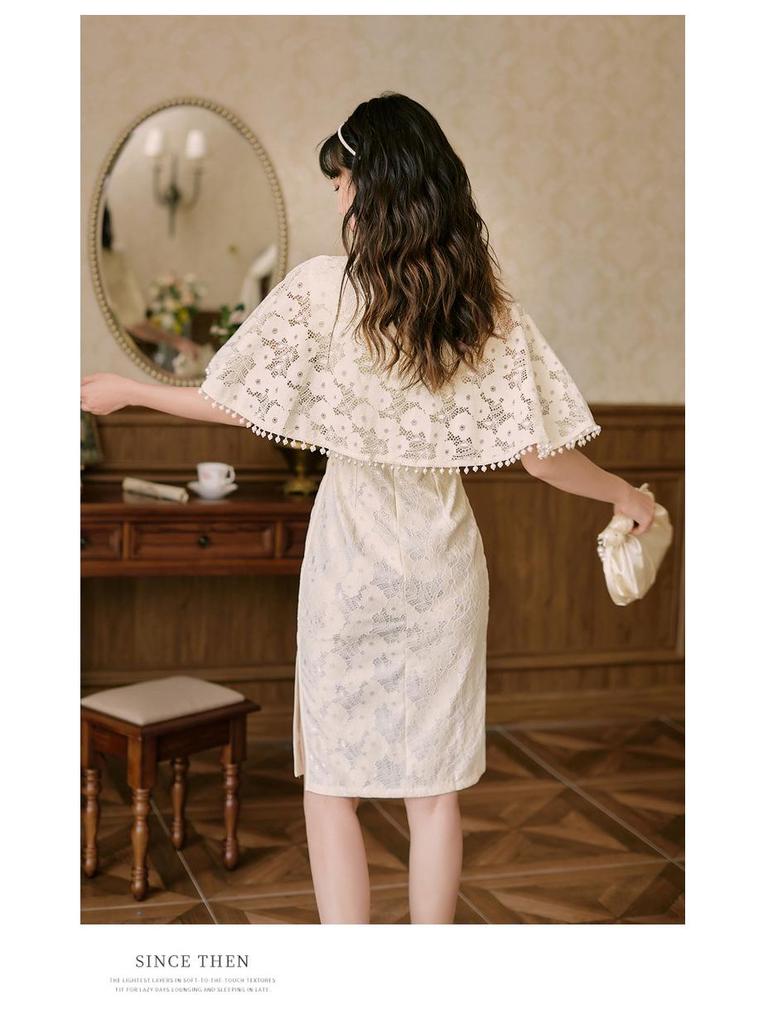 Damen Abendkleid Cheongsam Schal - Stilvoller Spitzen-Cardigan für Sonnenschutz