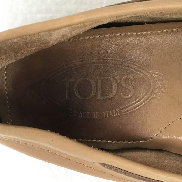 Made in Italy TOD'S Leather Driving Shoes 38.5 24.0-24.5 Brown Shoes(USED)