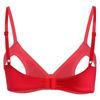 Womens Bra Cutout Push Up Shelf Bra Top Adjustable Straps Lace Trim Brassiere Valentine Lingerie
