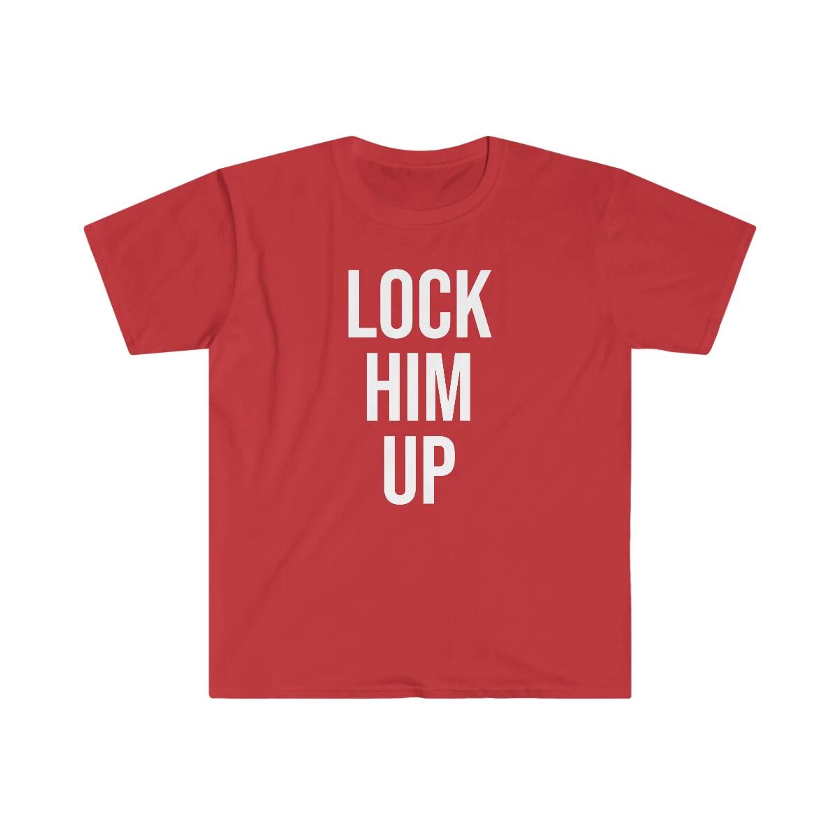 Lock Him Up Presidential Donald Trump Unisex Softstyle T-Shirt 2XL