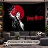 Scream Ghostface Personalized Tapestry Support Custom Name, Wall Art Home Decoration