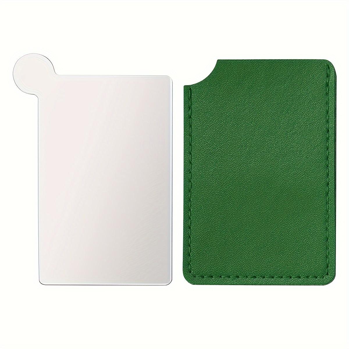 

1pcs Stainless Steel Makeup Mirror , Stainless Steel Cosmetic Palette for Women - Portable and Ideal for Travel and Students зелений