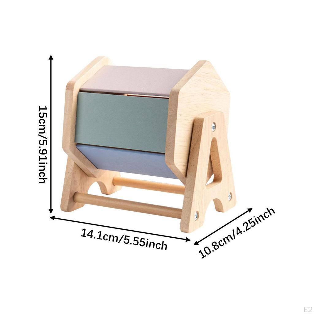 Drum Toy Wooden Hand Eye Coordination Tummy Time Textile Sensory for Kids Boys Girls Babies