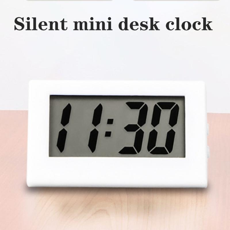 Tiny Desk Clock With Clear LED Display Easy Setup 55x25x30mm Portable Size For Elderly Students Travel Home Office Use