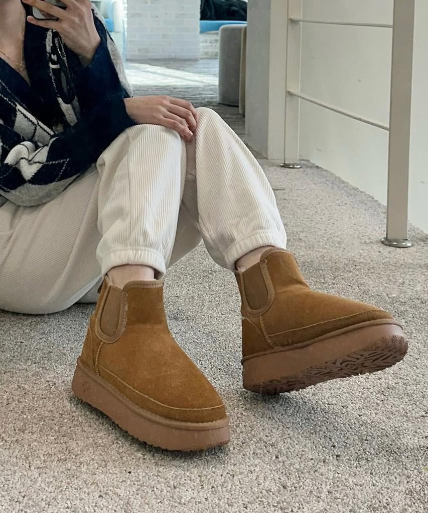 Salt And Chocolate Sac Chelsea Sheepskin Boots 412446018 (4Cm)