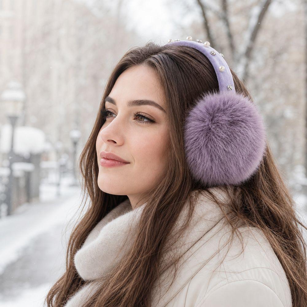 Faux Fur Plush Earmuffs Soft Plush Ear Warmers Gifts Headband Earmuffs Cold Weather Wear