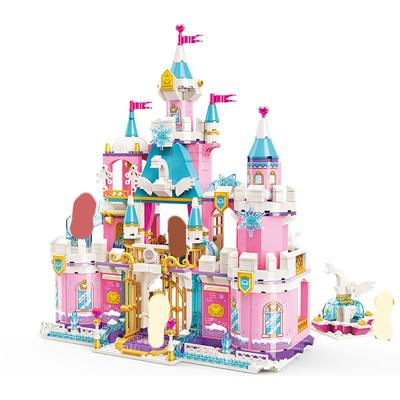 2616 Snow Swan Castle Princess Series Assembly Model Girl Assembly Building Blocks Insert Toy Gifts