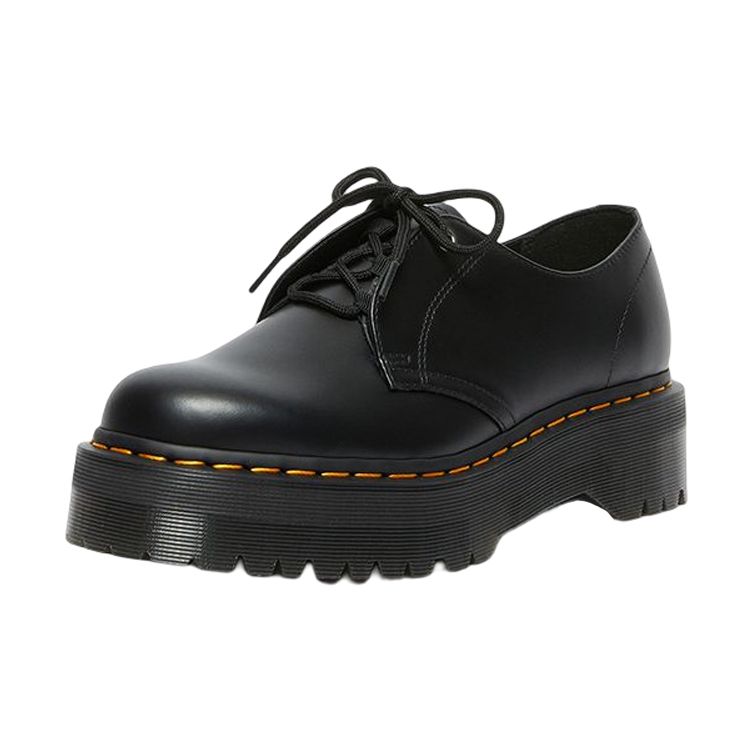 Dr.. Martens Piele Modă Simplă Pantofi cu Talpă Groasă cu Top Scund Pantofi Unisex Negru 27313001