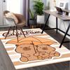1pc Capibara Office Carpet Soft Polyester Entrance Carpet Washable Non Slip Machine Washable Indoor