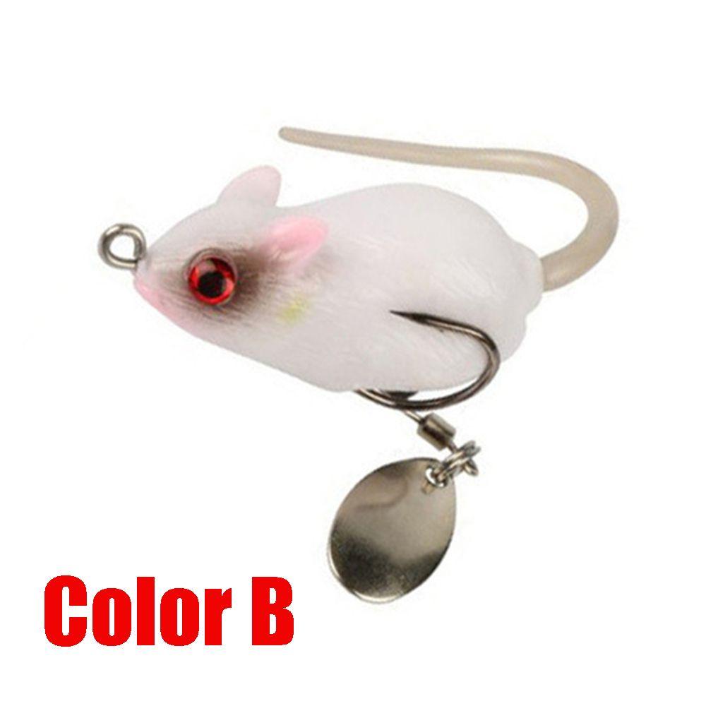 5.5cm/10.5g Hot Lifelike eyes Wobblers  Soft Mouse Bait Snakehead Hooks Fishing Lures Spinner Spoon