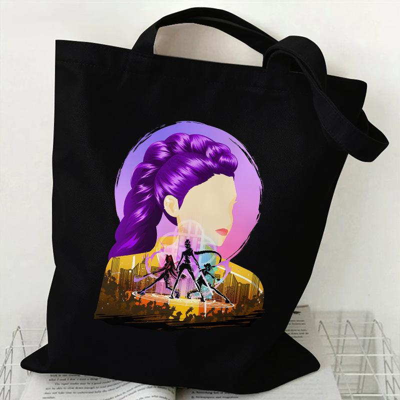 Hot sale Kpop Korean Witch Hunter Girls Group printed canvas bag for women's daily shopping bag