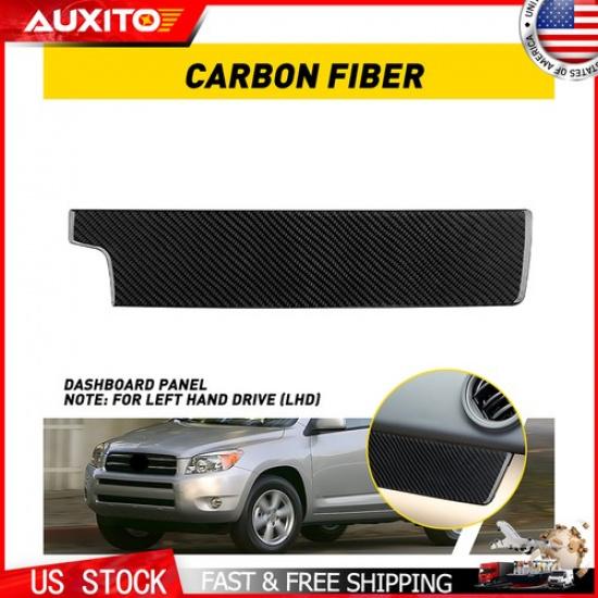 For Toyota RAV4 2006-2011 2012 Carbon Fiber Interior Dashboard Panel Cover Trim