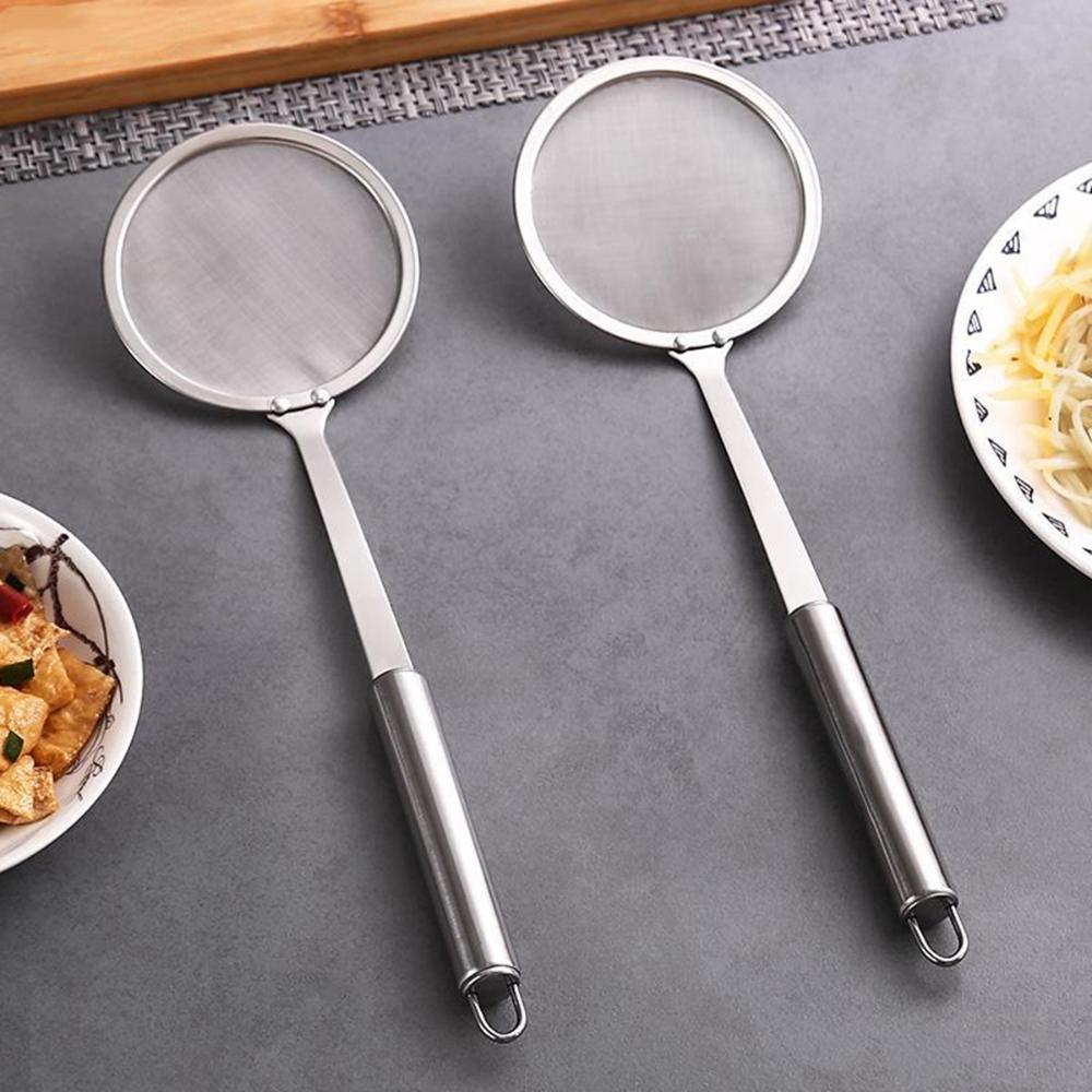 Cooking Stainless Steel Fine Mesh Practical Sifting Filter Spoon Strainer Oil Skimmer Colander