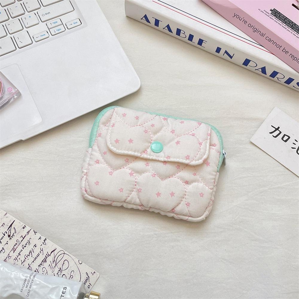 

Fashion Heart Shape Heart Card Holder Star Shape Portable Coin Purse Multifunctional Card Bag Travel рожевий